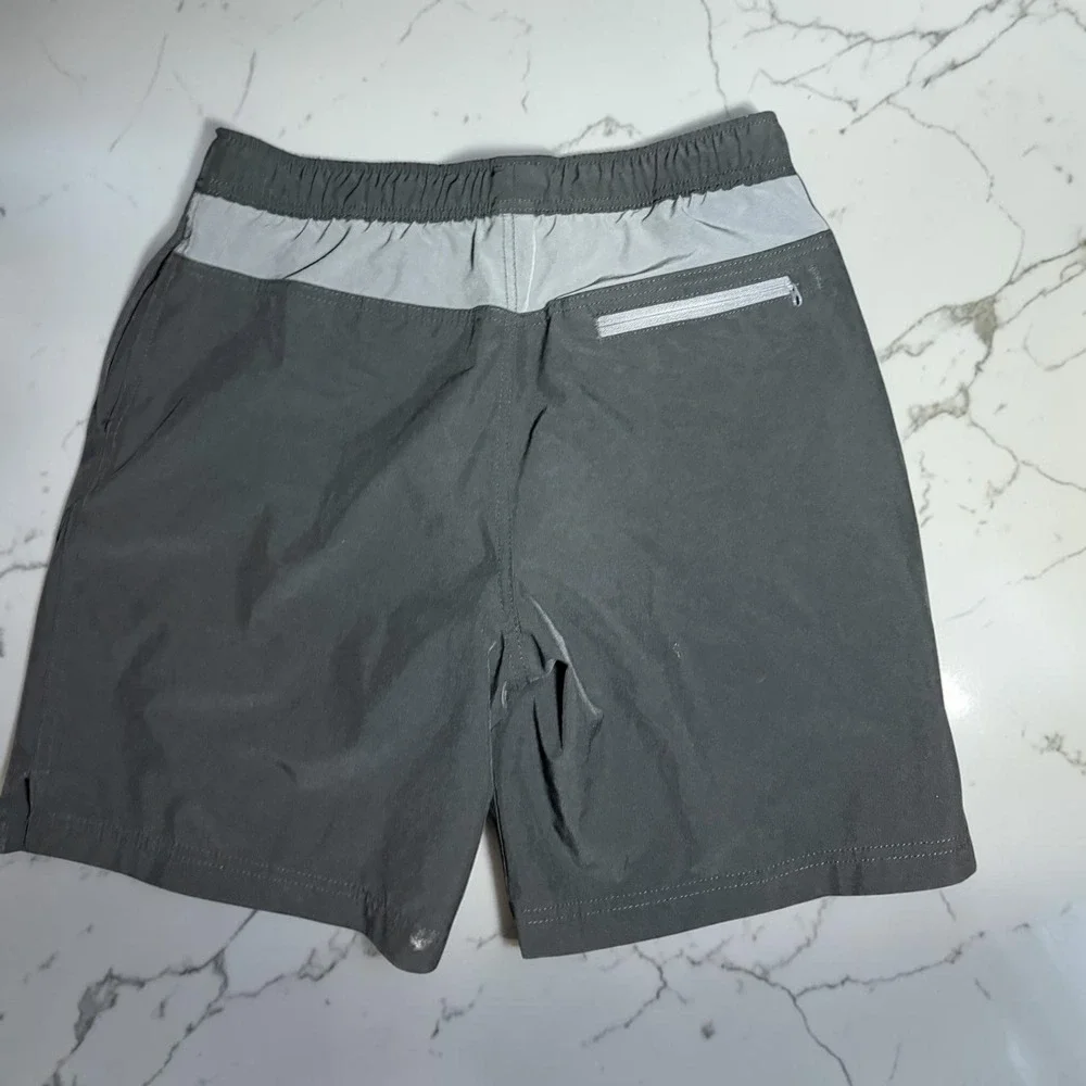 Speedo Swim Trunks Men's Small Black Zipper Pocket Quick Dry Board Shorts